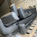 Бампер задний пластиковый в сборе с усилителем на ГАЗ-31029